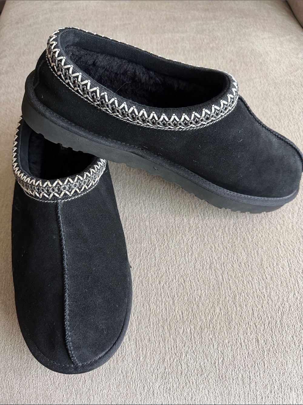 UGG Tasman Slipper Black Suede